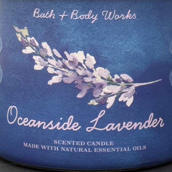 BBW Oceanside Lavender Bath & Body Works 3 Wick Candle - Picture 3 of 10